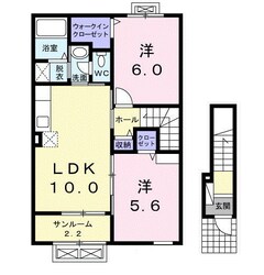 ヴィラ・シャンテＢの物件間取画像